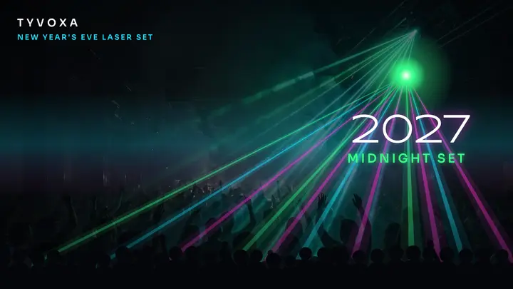 New Year's Eve laser DJ set YouTube thumbnail template