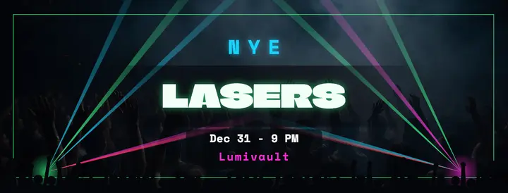 Lumivault NYE laser night cover template