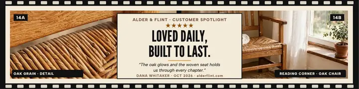 Alder and Flint oak chair review diptych template