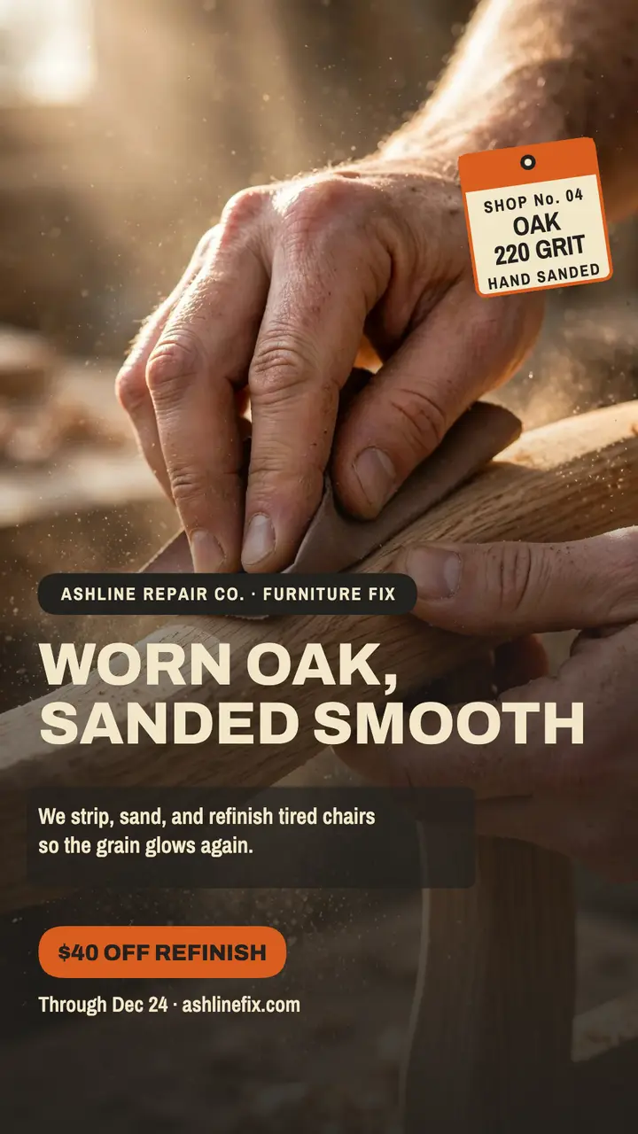Ashline oak sanding repair story template