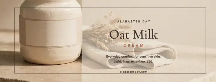 Alabaster Day oat milk cream cover template