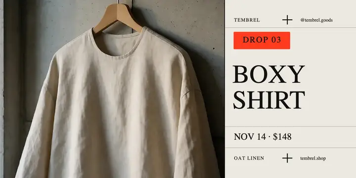Tembrel boxy oat linen overshirt drop post template