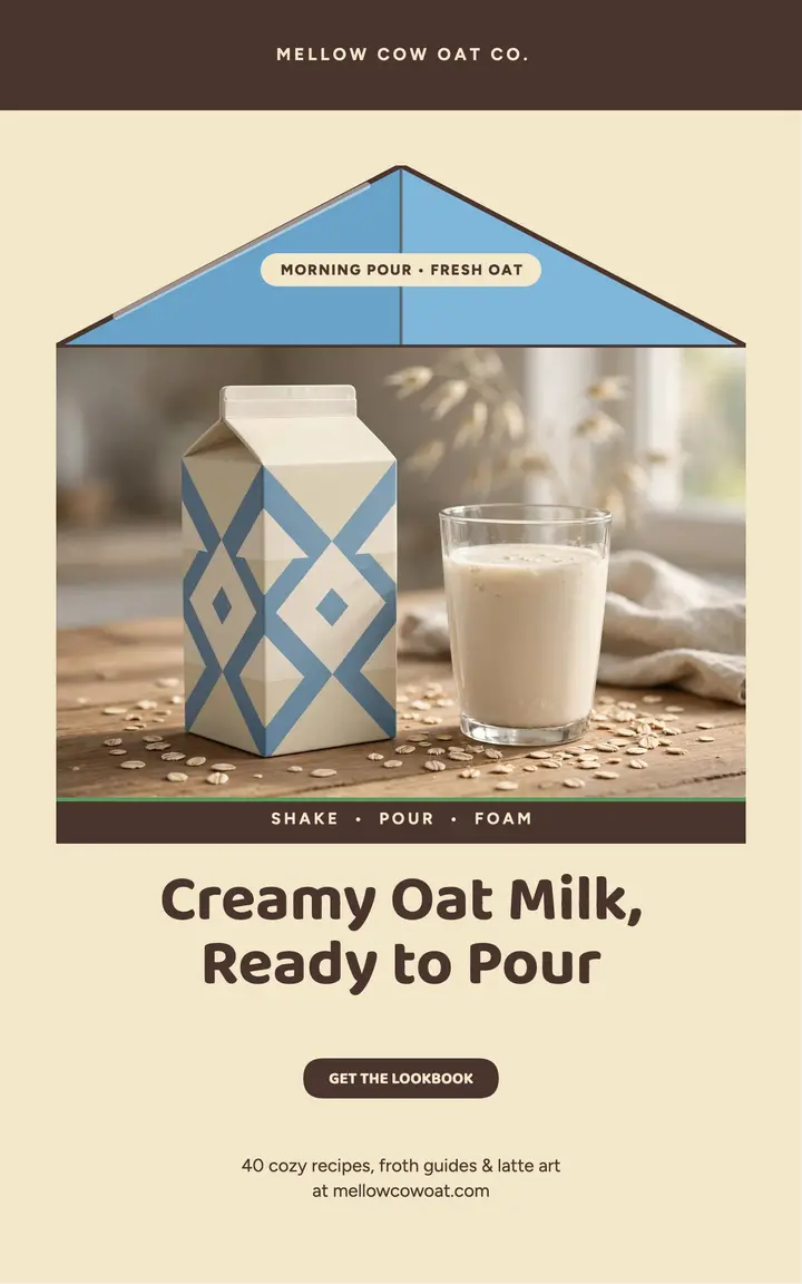 Mellow Cow Morning Pour oat milk ebook template