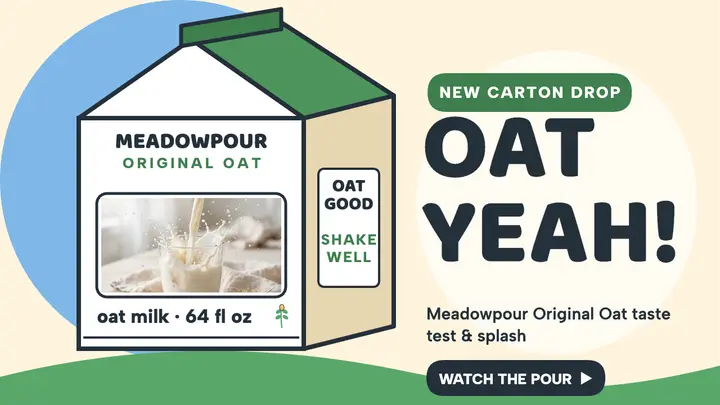 Meadowpour oat milk carton launch thumbnail template