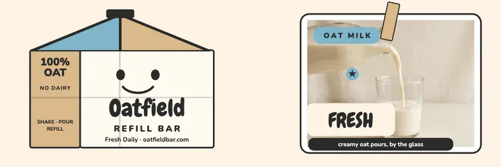 Oatfield refill bar carton header template