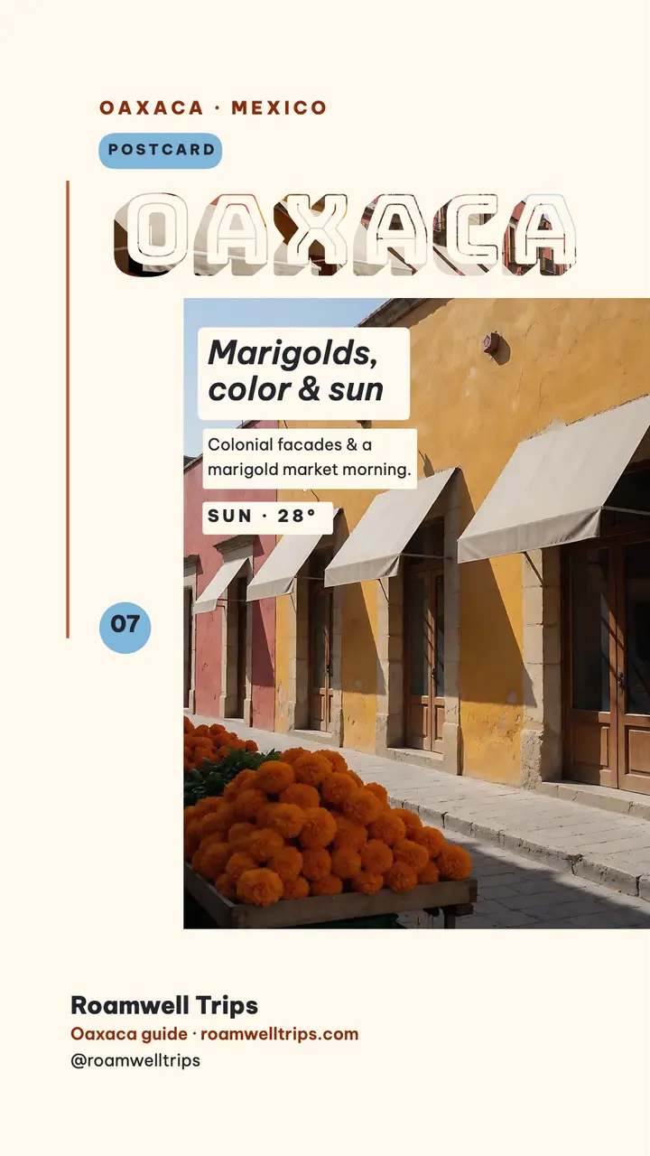 Oaxaca photo letters postcard story: oaxaca travel story template