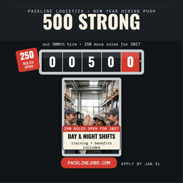 Packline 500th hire counter post template