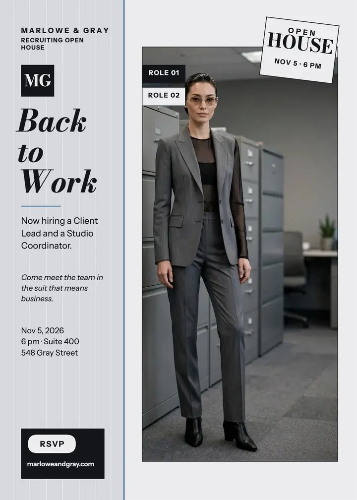 Marlowe and Gray office siren hiring invite template