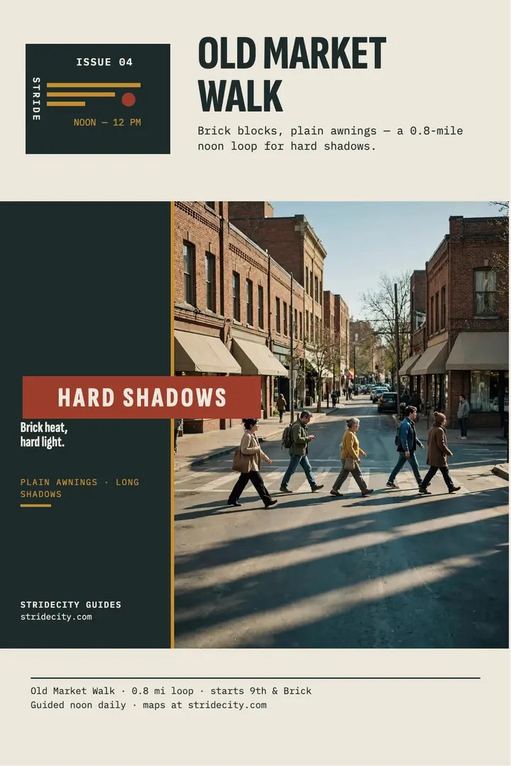 Old Market Walk downtown guide poster template