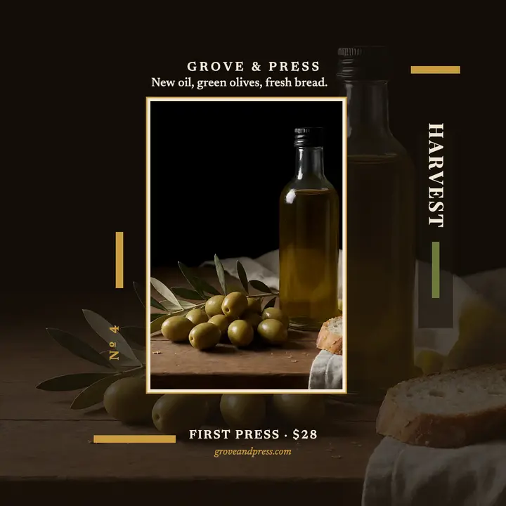 Grove and Press olive harvest post template