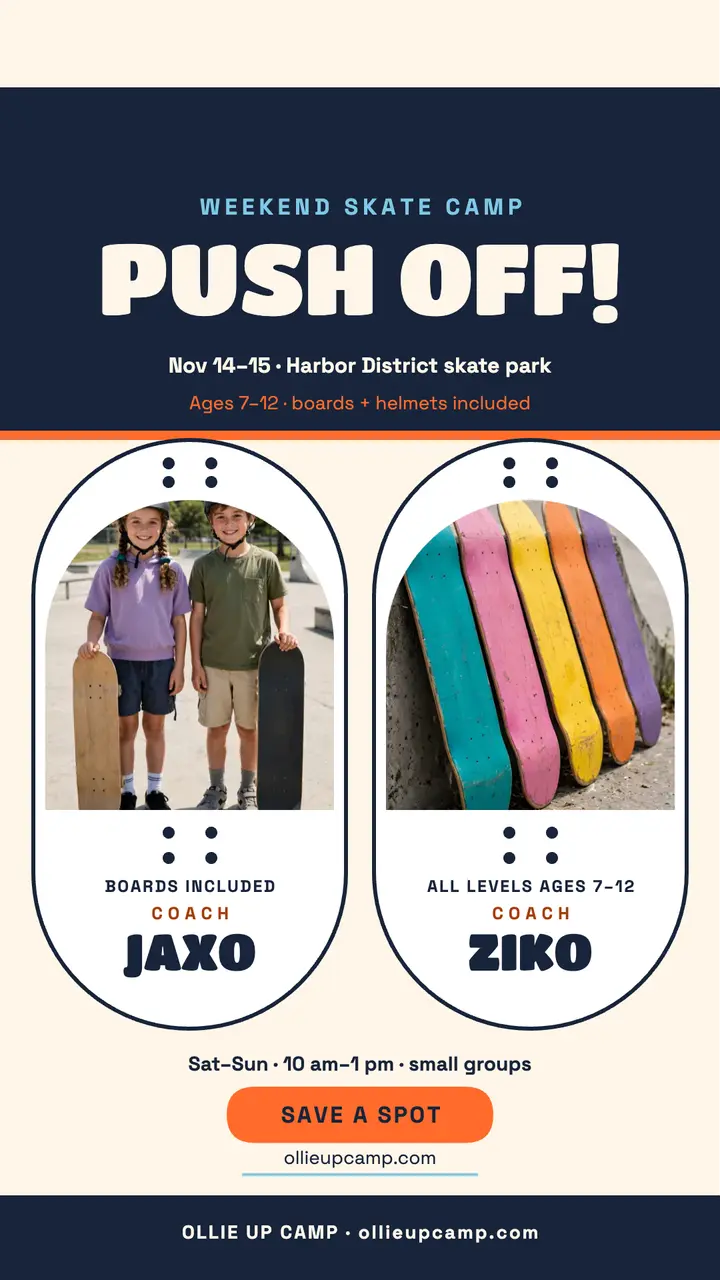Ollie Up skate camp story template