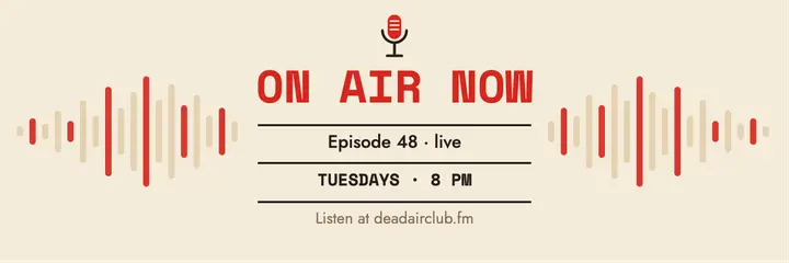 On air now podcast header template