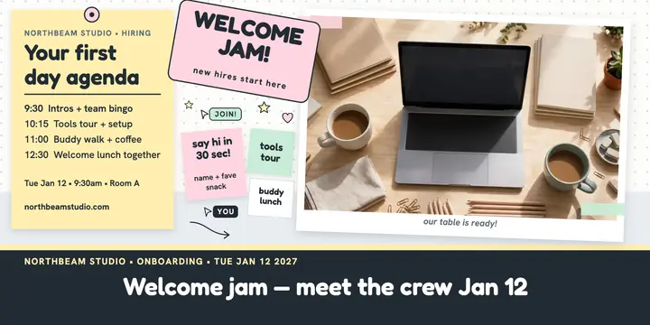 Northbeam Studio onboarding jam post template