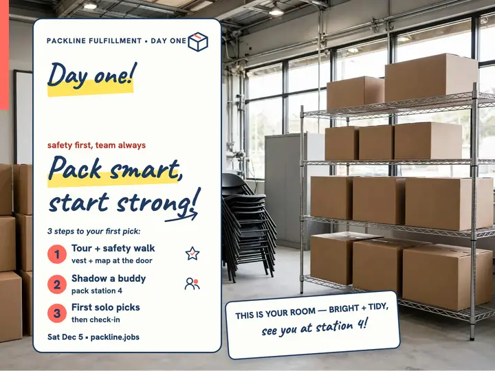 Packline day-one onboarding notes slide template