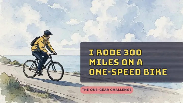 One-speed bike 300 miles anime thumbnail template
