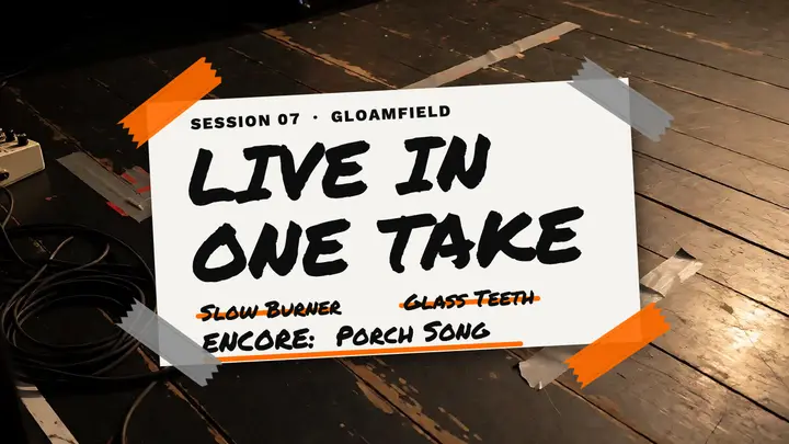 Gloamfield live in one take session thumbnail template