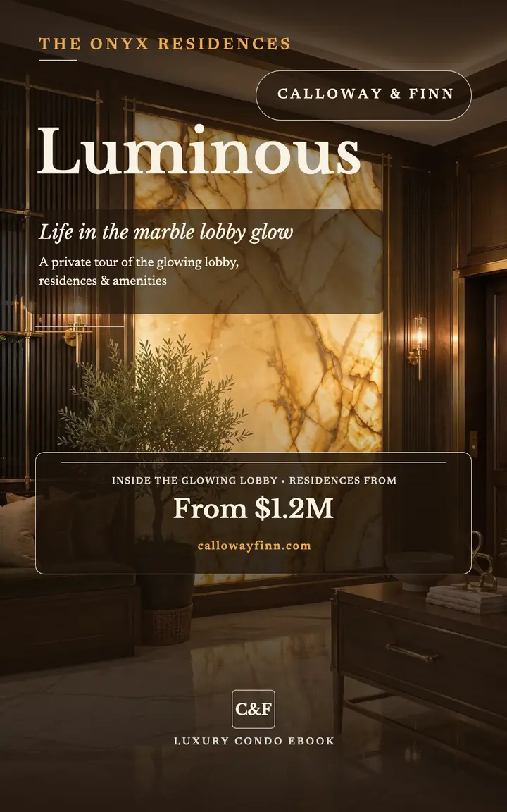 The Onyx Residences luminous condo ebook template