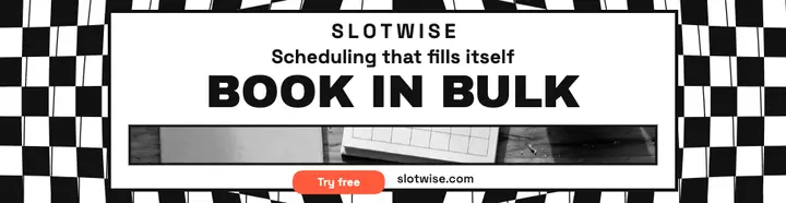 Slotwise scheduling op-art billboard template
