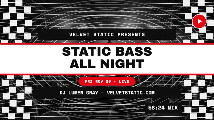 Velvet Static bass night thumbnail template
