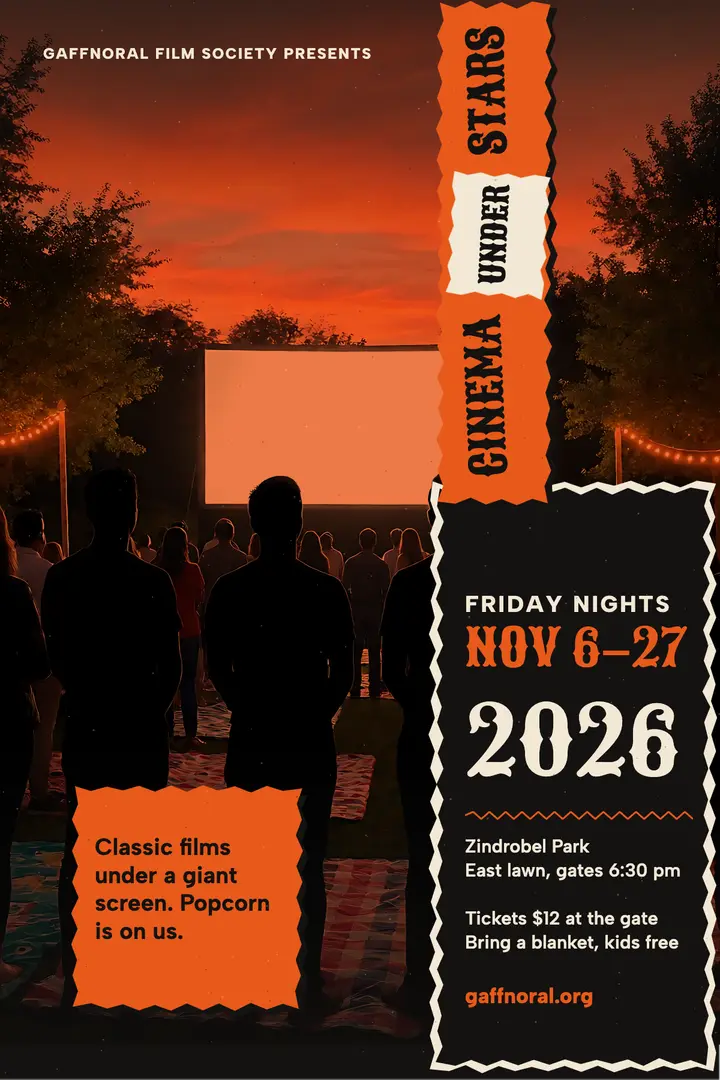 Gaffnoral open-air cinema season poster template