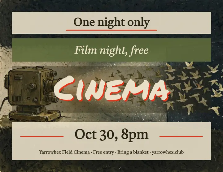 Yarrowhex open-air cinema night poster template
