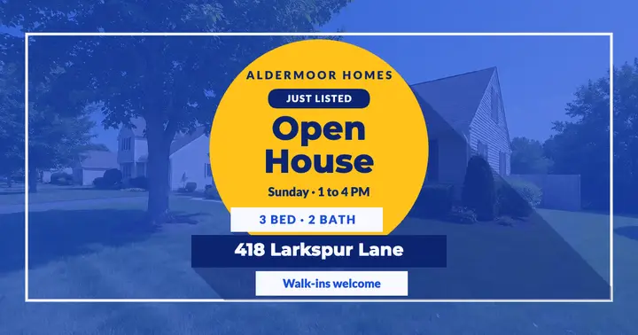 Aldermoor open house flat badge post: open house facebook post template