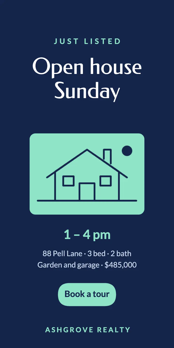 Open house Sunday ad template