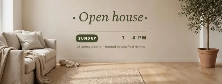 Open house Sunday cover template