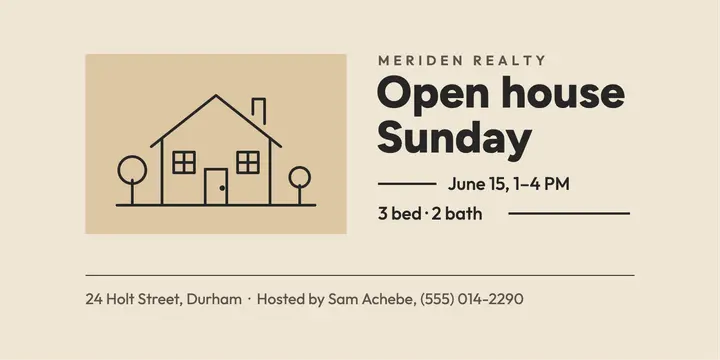 Open house Sunday post template