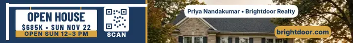 Brightdoor open house yard sign leaderboard: open house ad template