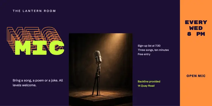 Lantern Room open mic echo post template