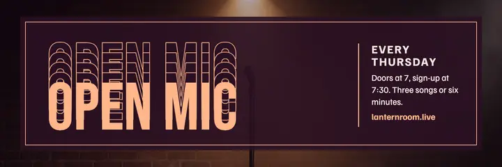Lantern Room open mic echo header template