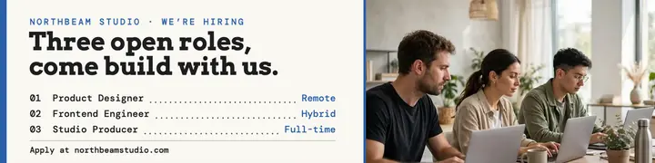 Open roles index LinkedIn banner, Northbeam template