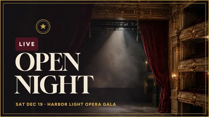 Harbor Light Opera open night thumbnail template