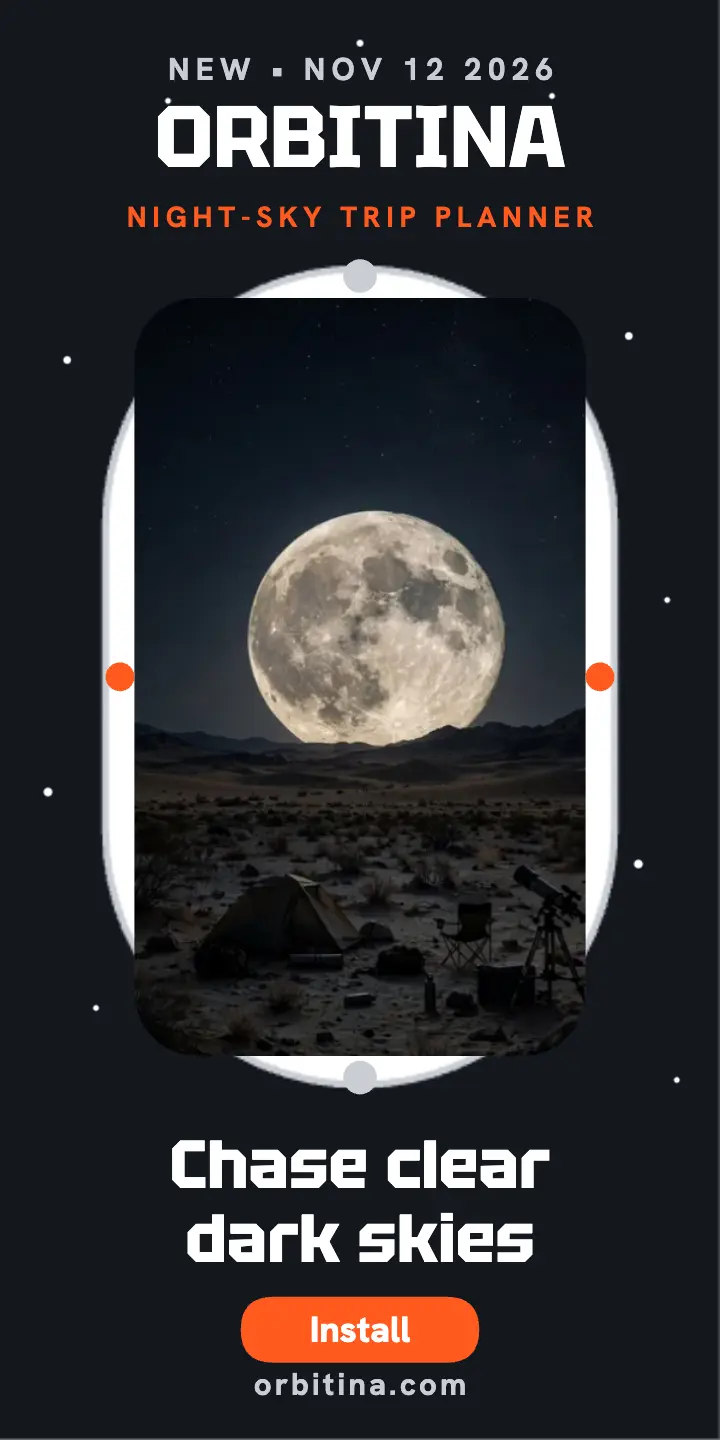 Orbitina stargazing app launch pod ad: app launch ad template