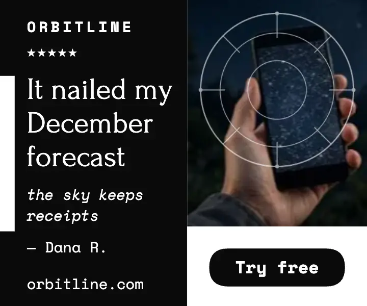 Orbitline stargazing review ad template