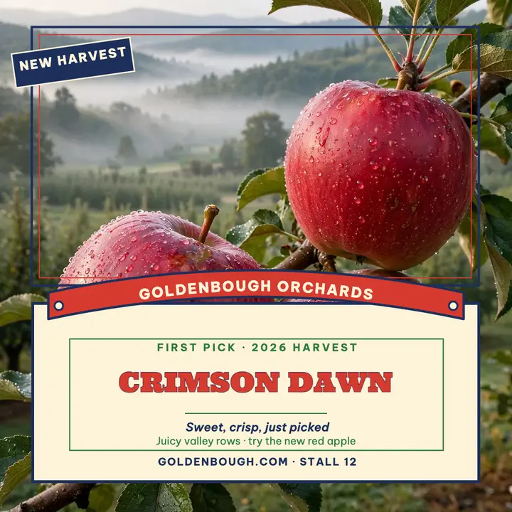 Goldenbough harvest crate label post template