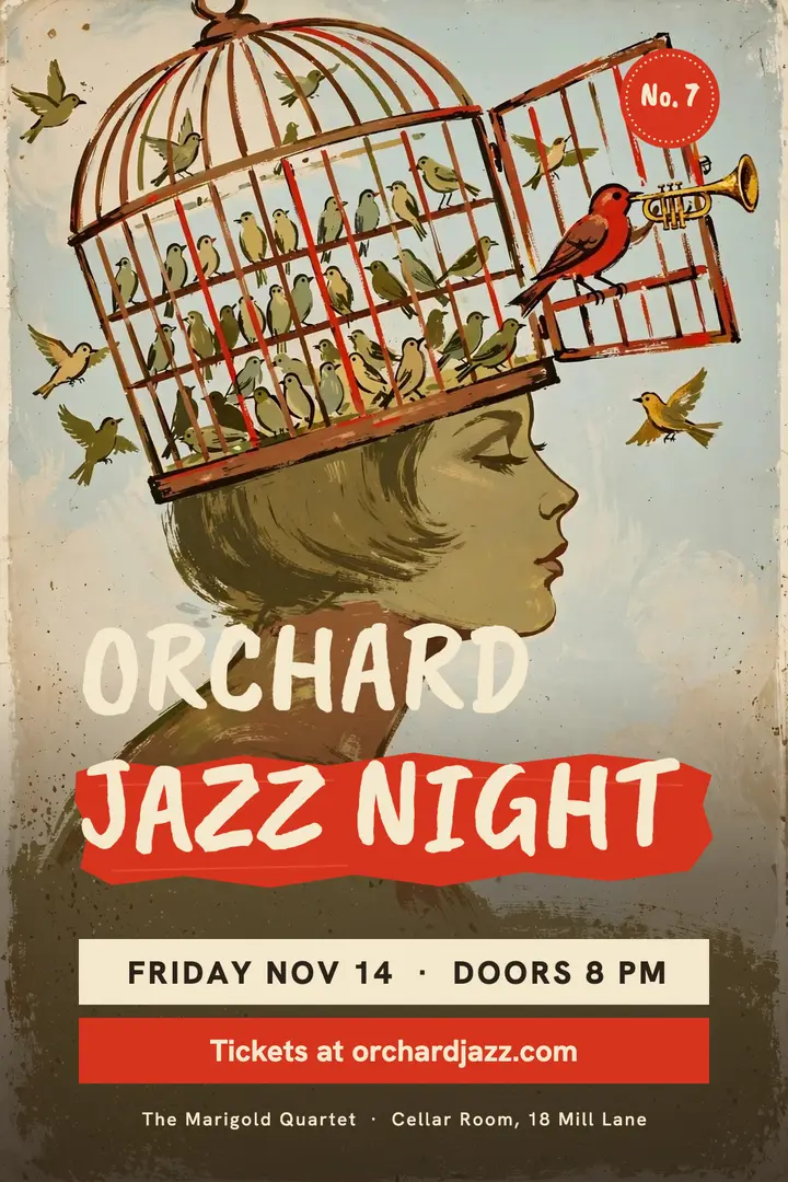 Orchard Jazz Night poster template