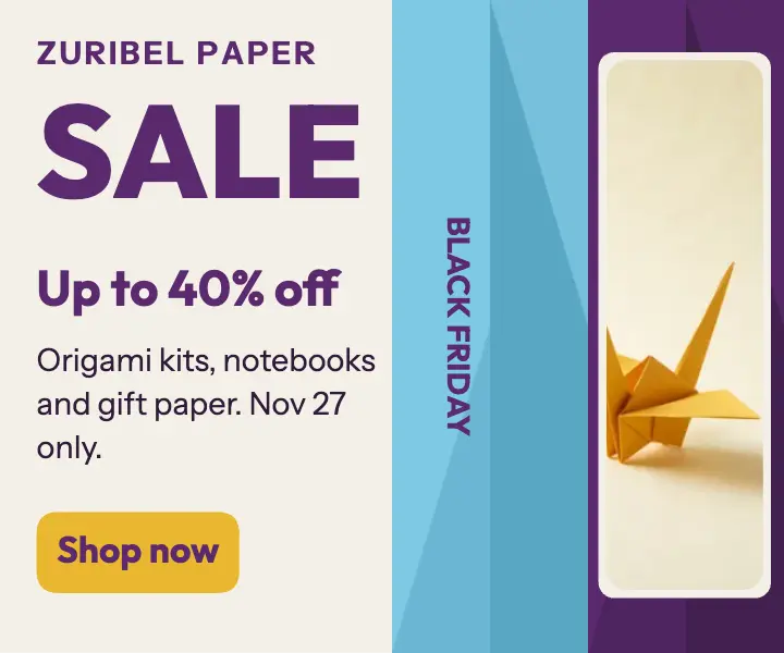 Zuribel Paper Black Friday origami ad template