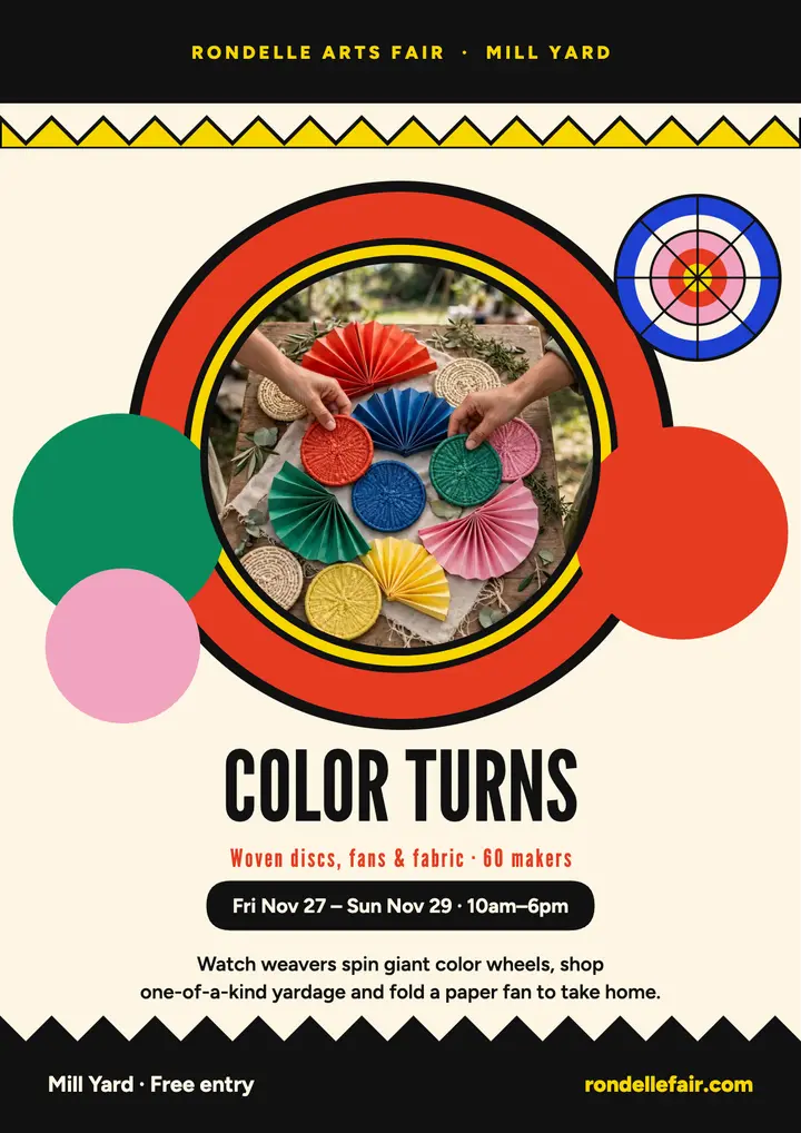 Rondelle Arts Fair orphist discs flyer template