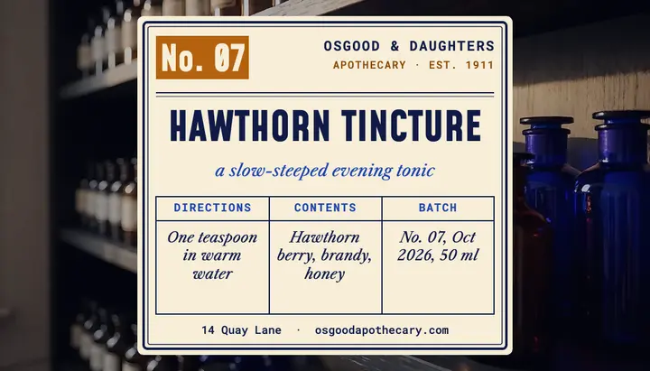 Apothecary business card, bottle label template