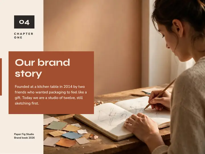 Our brand story slide template