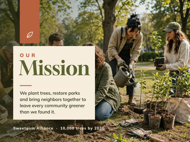 Our mission nonprofit slide template
