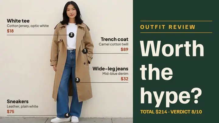 Honest outfit review callouts thumbnail template