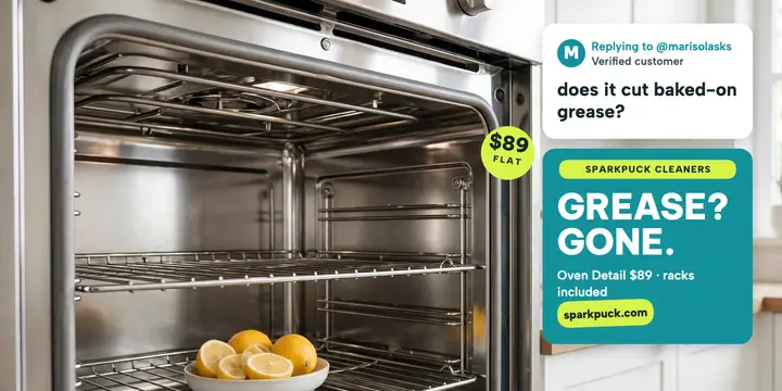 Oven clean FAQ post, Sparkpuck template