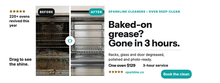 Sparkline oven deep-clean slider cover template