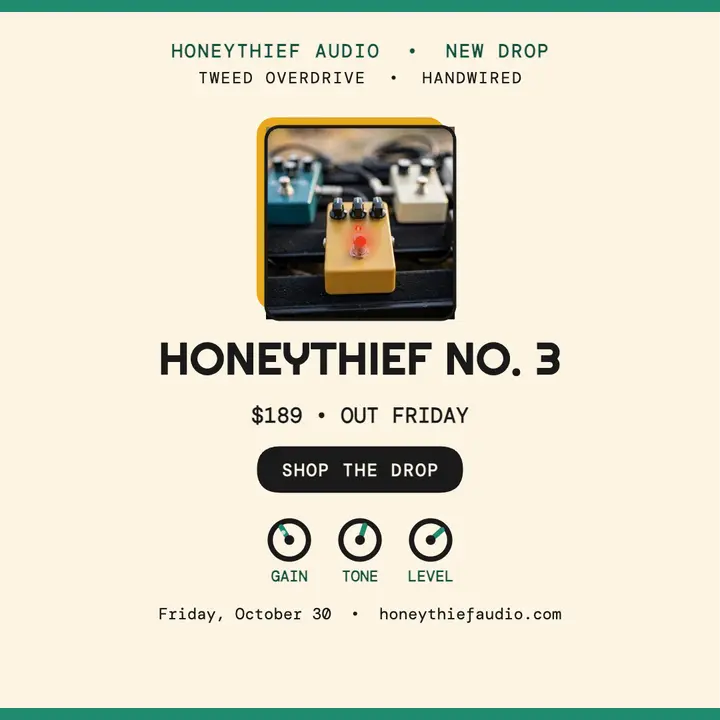 Honeythief overdrive pedal launch post template