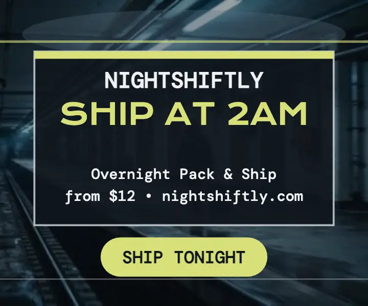 Nightshiftly overnight ship ad template