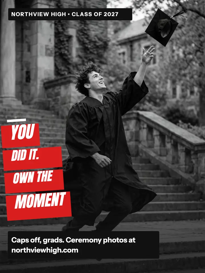 Own the moment graduation portrait template