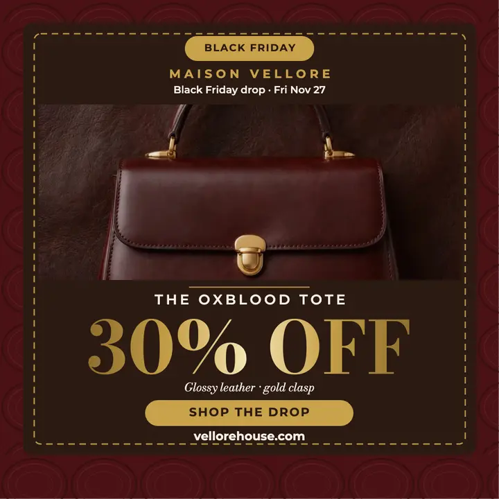 Maison Vellore oxblood Black Friday sale template